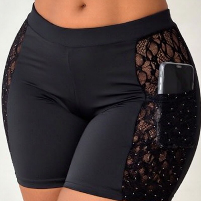 2026 New Model Foreign Trade Amazon European and American Style Swim Shorts for Women, Sexy High-Waisted Sports Swimwear Shorts, Yoga Slim Fit