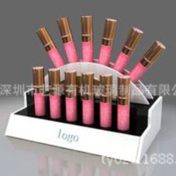 厂家 制作亚克力口红 唇膏唇彩 两层12支化妆品展示架印LOGO