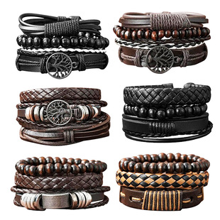 Woven retro fashionable beaded bracelet, set, Aliexpress