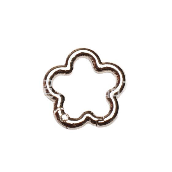 Alloy Special-Shaped Personalized Five-Petal Flower Spring Buckle Accessories Handmade DIY Jewelry Plum Blossom Keychain Luggage Pendant