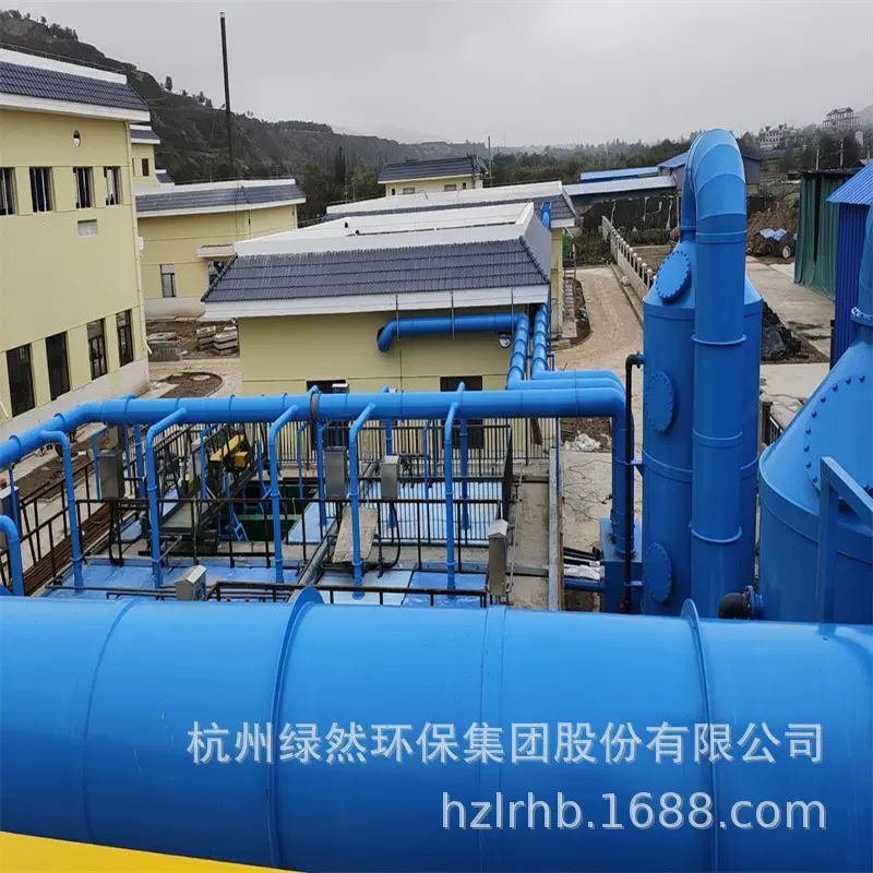 酸碱洗塔+光氧活性炭一体机针对餐厨垃圾污水站废气工艺