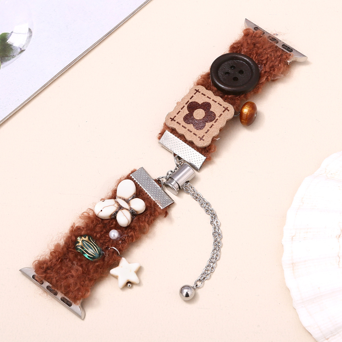 Uhrenarmbänder geeignet für Apple Watch 8765 Fashion Plüsch Zubehör Iwatch Herbst und Winter Atmosphäre Strap_voghion.com