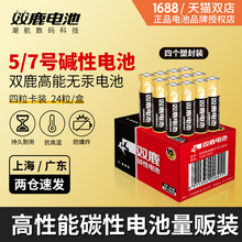 双鹿5号电池碱性AA电池LR6五号碱性电池耐用电池玩具无汞电池