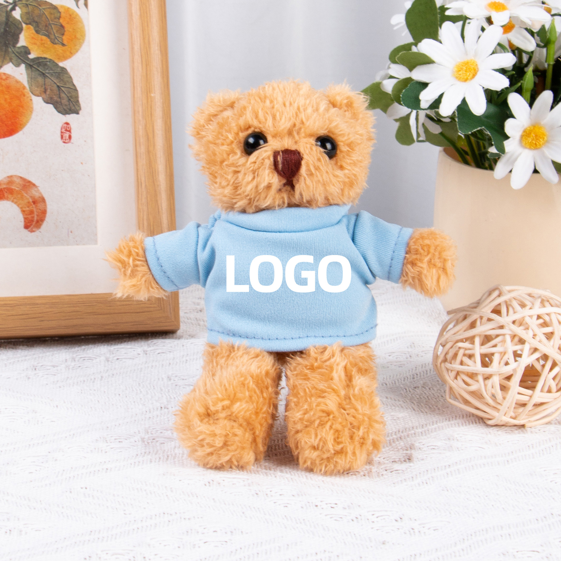 Teddy Bear Keychain Colgante Bolsa accesorios de ropa impresa LOGO vestido Teddy Teddy Doll juguetes de peluche