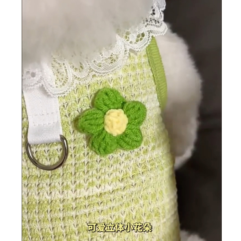 Nueva primavera y verano de hadas perros y gatos ropa de mascotas Teddy Bear hermoso chaleco cómodo para la piel puede tracción