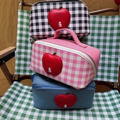Tagi. 新製品「i」イマジンアップルドラムかわいい防水ポータブル収納袋デニムトラベルメイクアップバッグ