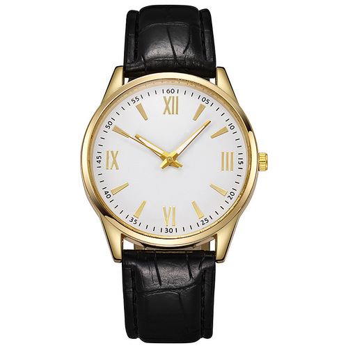 Hot-selling men's watch for foreign trade—new business-style timepiece, featuring a casual Geneva quartz design with a leather strap.