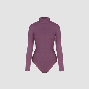 E 50649 High Neck Ribbed Bodysuit ���I�����