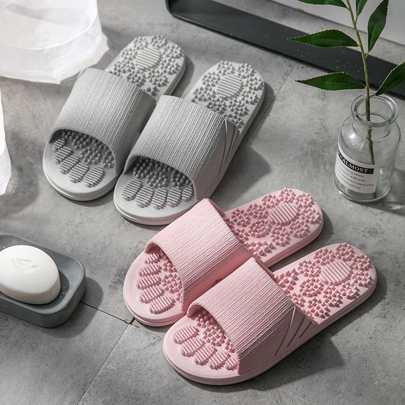 Cross-Border Popular Anti-Slip Foot Massage Home Slippers for Women Summer Fashion Couple Bathroom Home Slippers for Outer Wear
