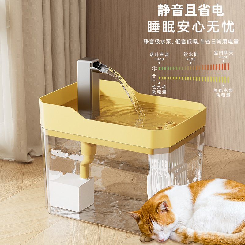 Nuevo producto Dispensador de agua para gatos, filtración automática, circulación, agua corriente, mascota inteligente, alimentador de agua automático de gran capacidad, tazón de agua