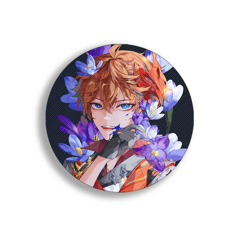 58mm Game Genshin Impact Brooch Pins Anime Badge Cosplay Yae Miko Xiao Zhongli Accessories For Clothes Backpack Decoration Gift