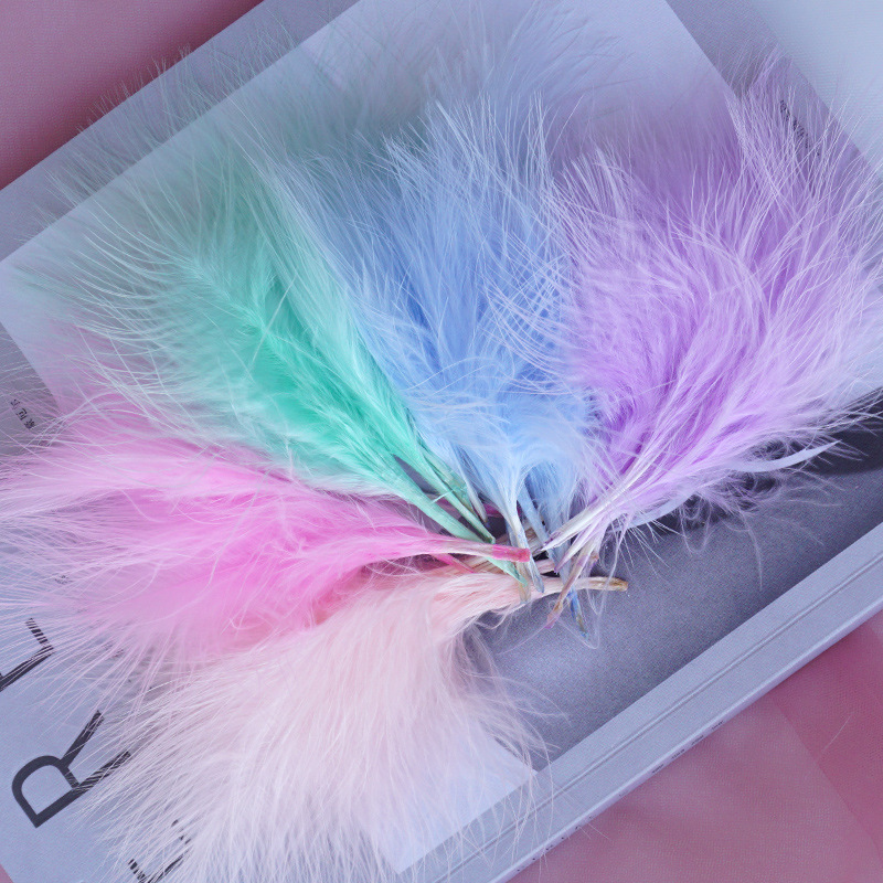 Feather turkey feather blood vessel velvet dream catcher diy corsage earrings headdress hair accessories color pendant decoration material Feather turkey feather blood vessel velvet dream catcher diy corsage earrings headdress hair accessories color pendant decoration material