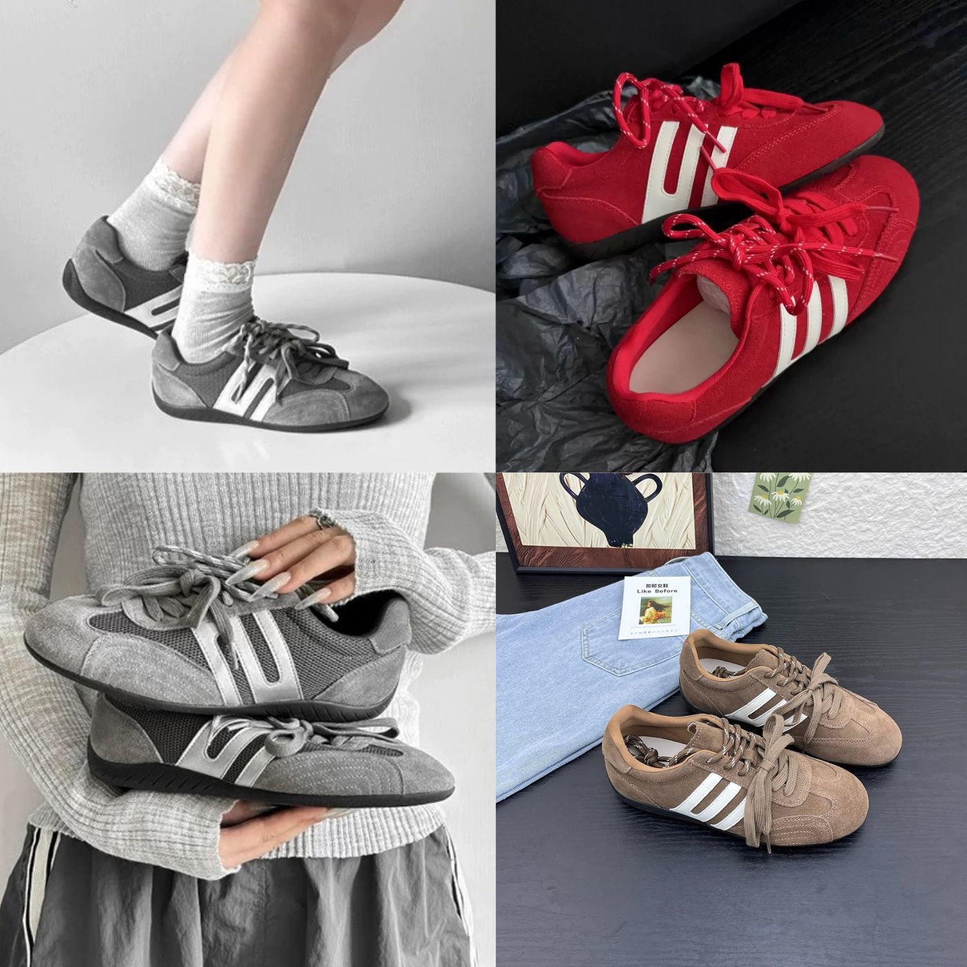 Spot Genuine Leather Flats-Bottomed Agande Training Shoes for Women 2025 Autum New Sports and Casual Shoes Lightweight and Comfortable Sneakers for Women