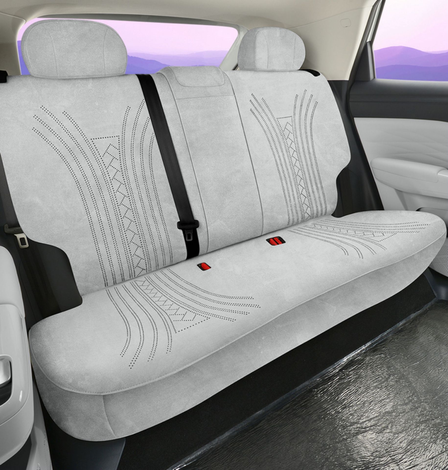 2025 Jihu T1 Special All-Inclusive Car Seat Cover, Four-Season Universal Seat Cushion, Suede Rams Seat Cover