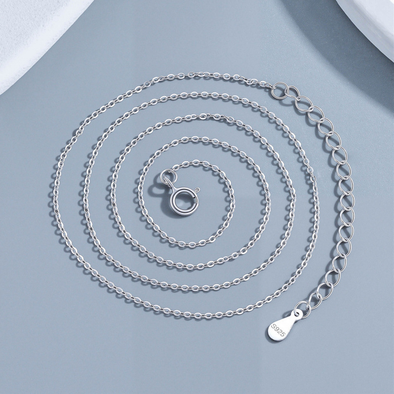 S925 solid sterling silver, versatile for layering, with a high-end feel, 25mm shiny O-chain, plain chain without pendant, thin collarbone chain
