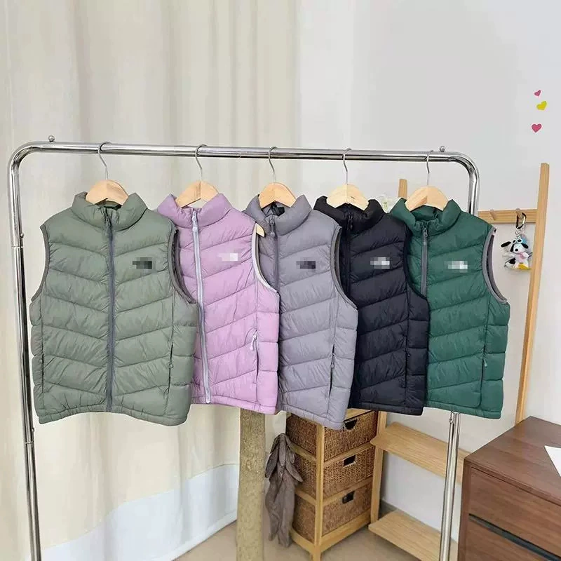 Детские пуховые хлопчатобумажные жилеты NT тонкий воротник для мужчин и женщин