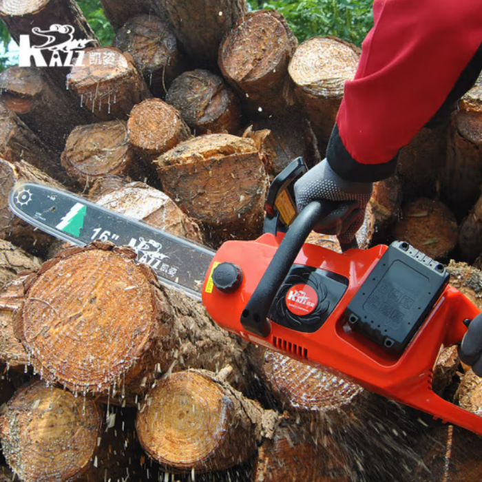 凯姿KZ450Li长续航锂电电锯  园林大功率户外手持锯 伐木锯40V