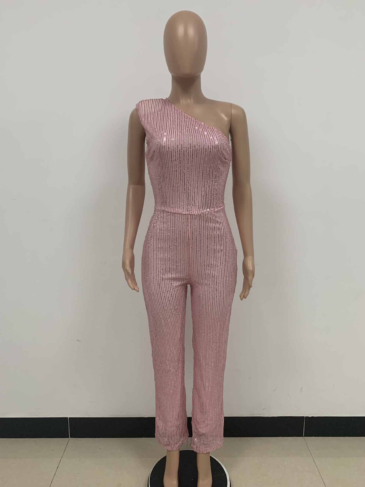 Women's Party Street Sexy Solid Color Full Length Sequins Jumpsuits display picture 54