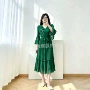 喇叭袖夏季新款立体连衣裙