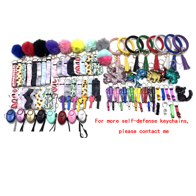 Amazon 1688 International Station hot sale self-defense keychain combination 9-piece set