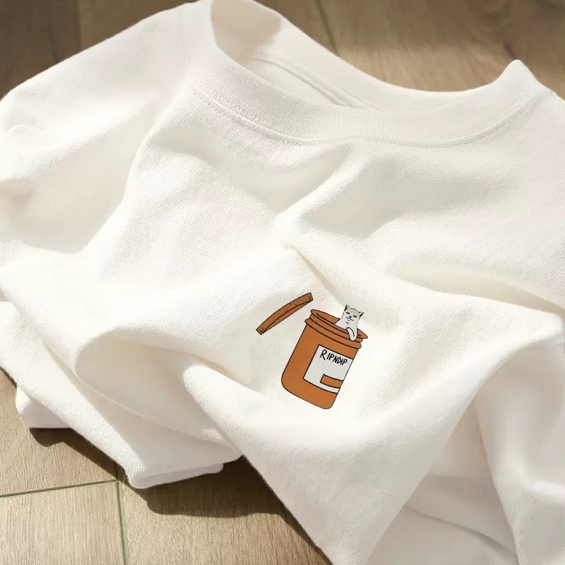 重磅纯棉短袖t恤上衣夏季内搭白色宽松女新款体恤叠穿秋装打底衫