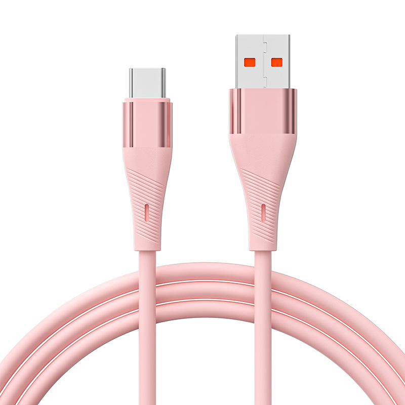 肌に優しい液体シリコーンデータケーブル 6A 超高速充電 Apple Huawei Android 携帯電話充電ケーブル 100 ワットに適しています|undefined