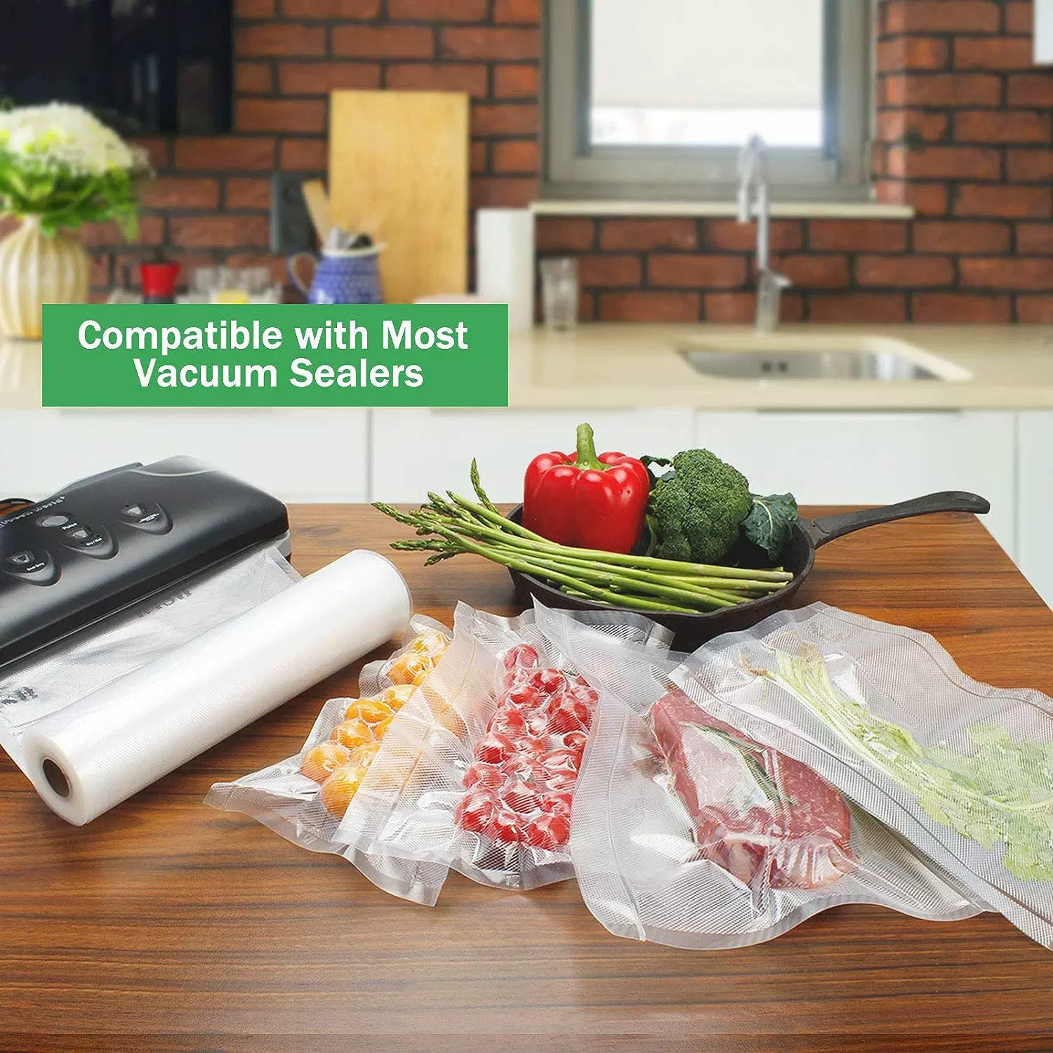 纹路真空袋食品袋保鲜袋加厚网纹家用抽气压缩袋密封袋包装袋卷袋