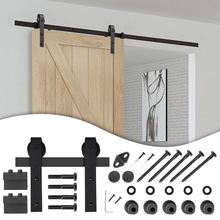 亚马逊跨境美式滑动谷仓门轨道吊轨碳钢导轨复古移门木门家用滑轨