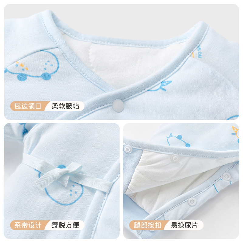 Ropa de bebé recién nacido Primavera, otoño e invierno temprano nacido fino acolchado 0 caliente 3 meses y Shang niño romper traje Bebé Ropa