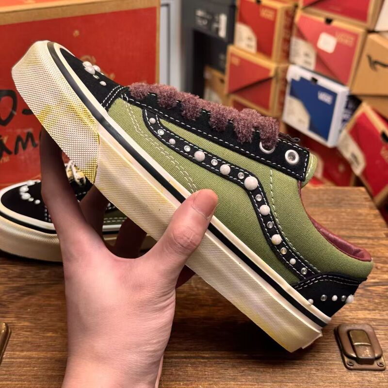 SATOSHI NAKAMOTO X Old Skool 36 Series Fashionable Versatile Canvas Shoes Vulcanized Shoes SATOSHI NAKAMOTO X Old Skool 36 Series Fashionable Versatile Canvas Shoes Vulcanized Shoes