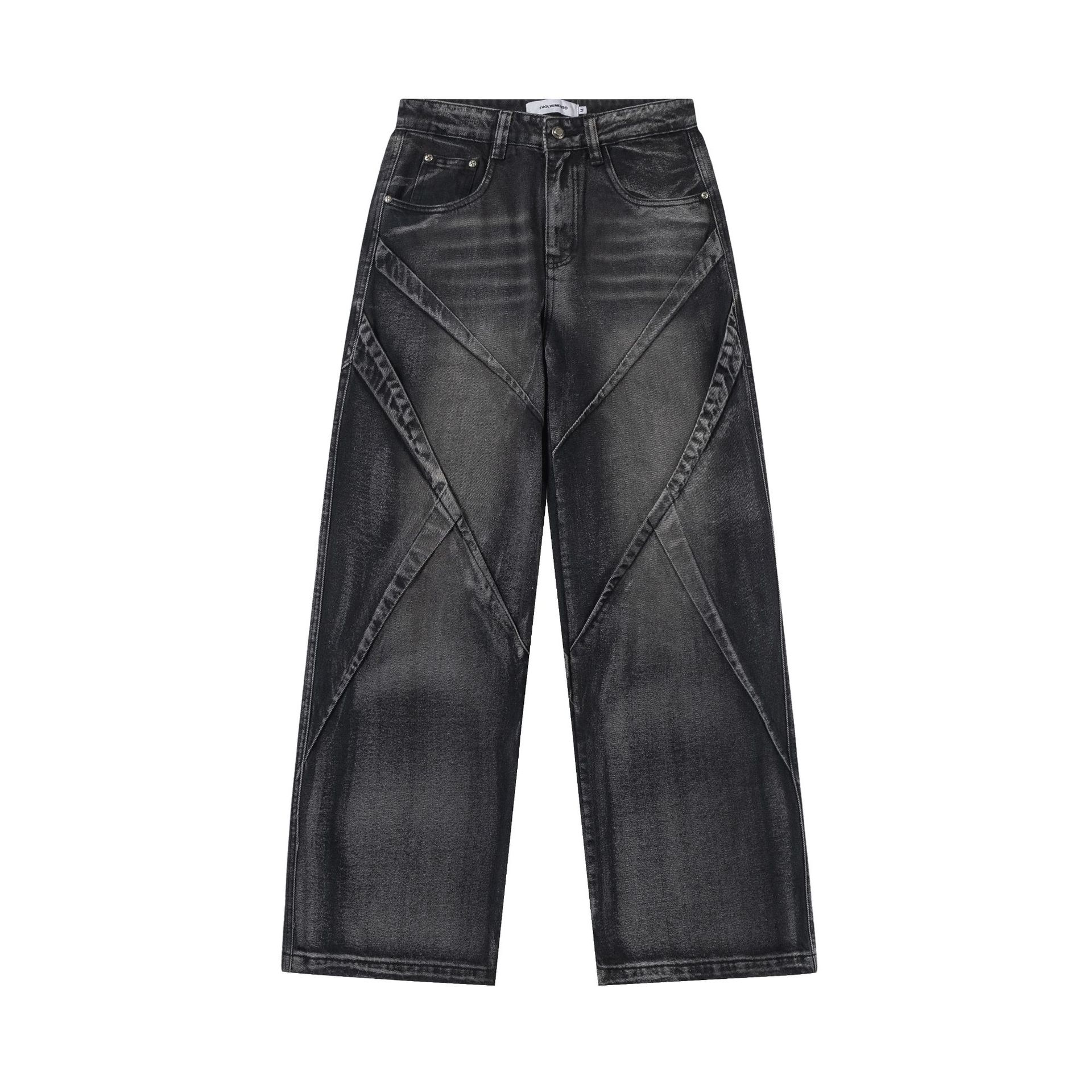Moderne Ian 24 Herbst Herren New Style American Street Trendy Hochwertige Multi Fold Jeans_voghion.com