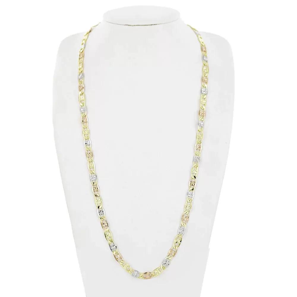 厂家直供批发纯链条三色链3.7mm花链,链条,手链,项链百搭首饰套装