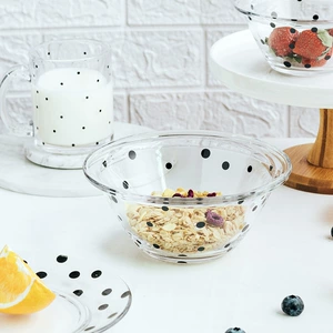 Small Fresh Wave Dot Series of Glass Tableware Set Inspi