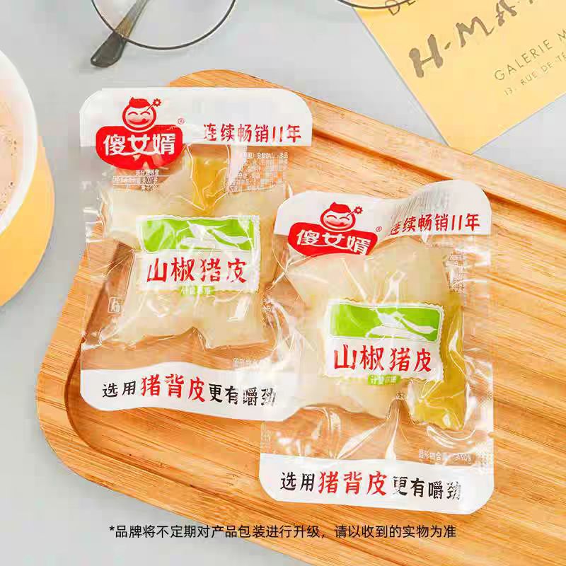 傻女婿重庆风味山椒猪皮 泡椒猪皮小包装散称即食5斤装下酒菜