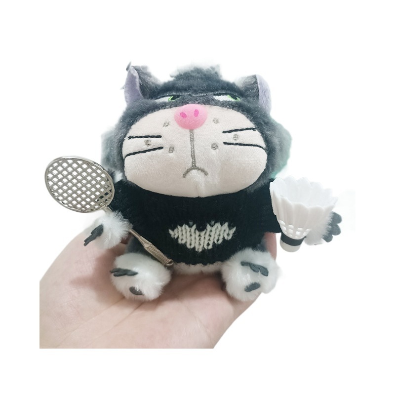 新しいアスリートルシファードールペンダントバドミントン猫ガールバッグペンダント人形ぬいぐるみ卸売|undefined