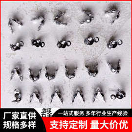 厂家批发304不锈钢双孔吊包扣 手链穿线串珠diy饰品配件2.5定位珠