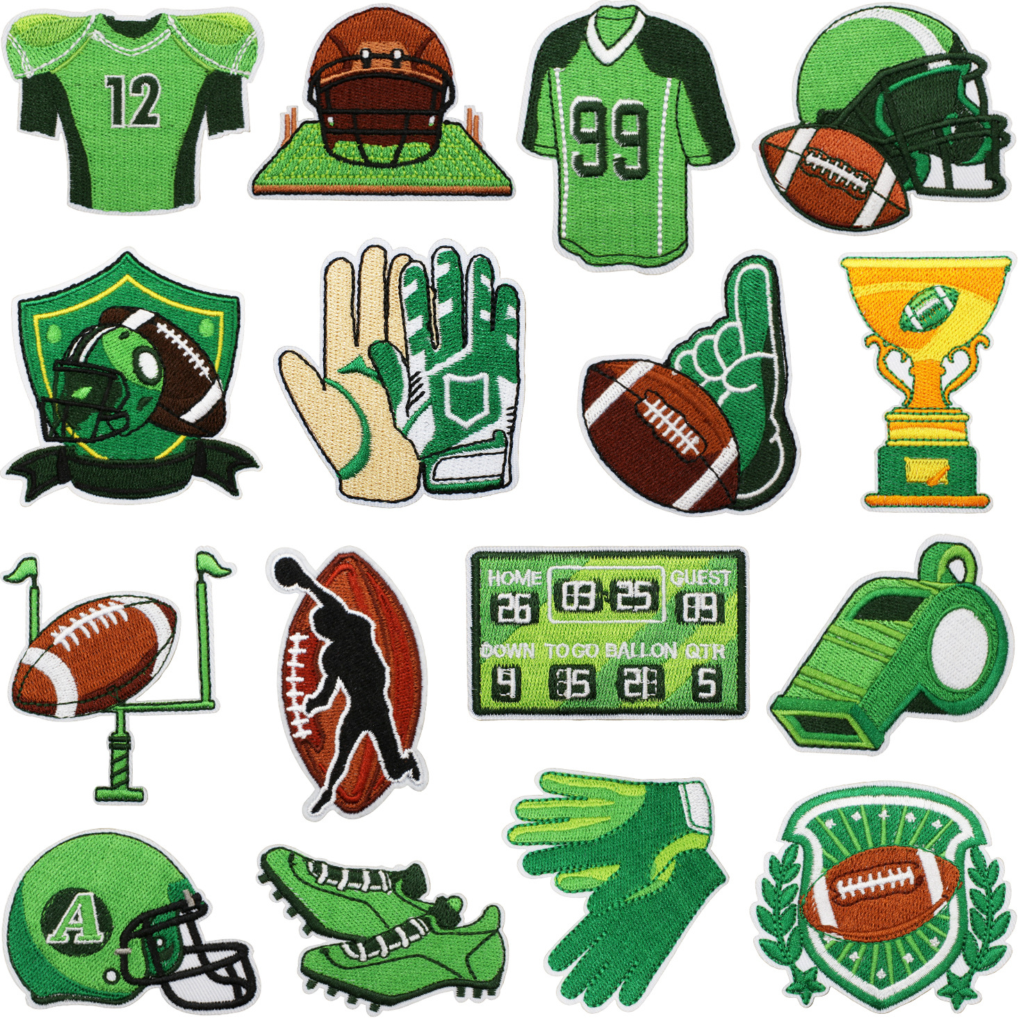 Rugby Sports Embroidery Cloth Stickers Rugby Badges Candle Badges Rugby Uniforms Computer Embroidery Labels Wholesale