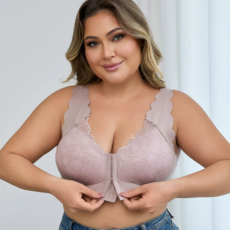 Бюстгальтер push-up Lace, топ без рукавов, нижнее белье, европейский стиль, красивый спина, плюс размер