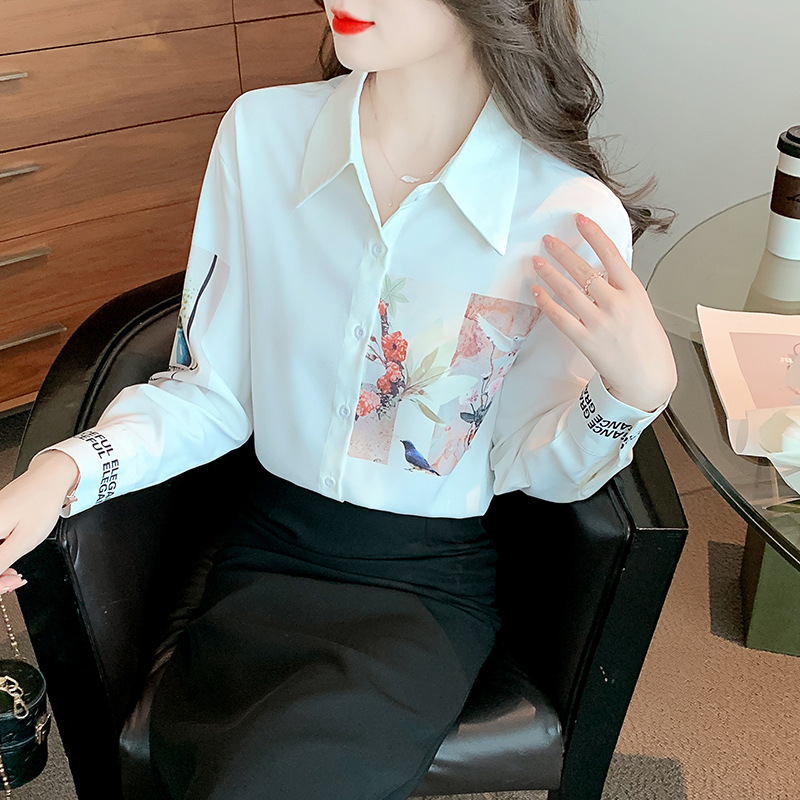 Design autumn elegant shiffon shirt