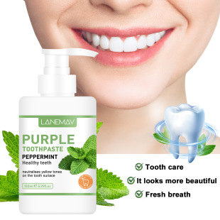 Cross-border Mint Toothpaste Fresh Breath Yellow Smoke Tooth Stains Press Toothpaste