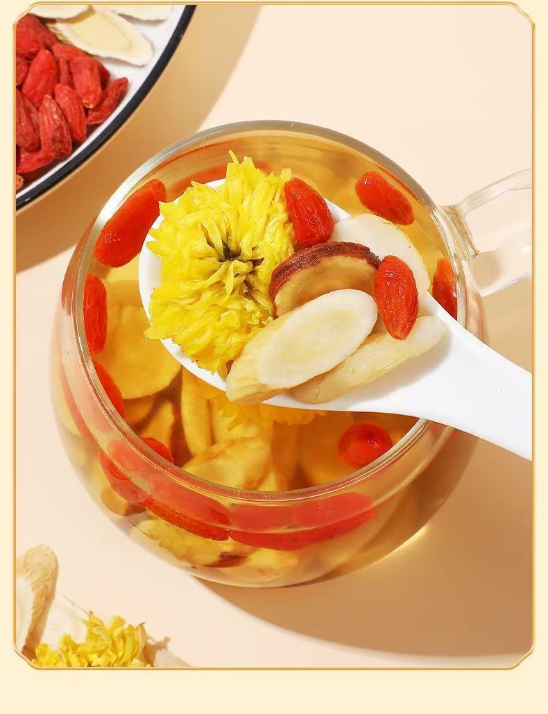 Yuanqi Ginseng Herbal Tea Bags American Ginseng Astragalus Blend Daily Wellness Tea preparation