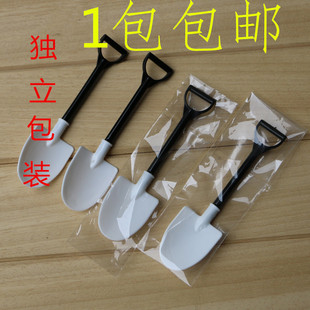 Disposable spoon independent packaging 100 plastic spatula creative mousse cup cake dessert pastry Jueqin