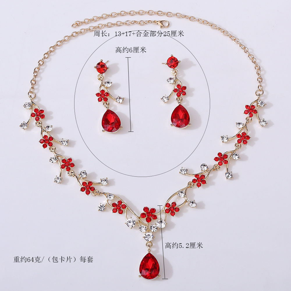 新娘水晶项链皇冠三件套