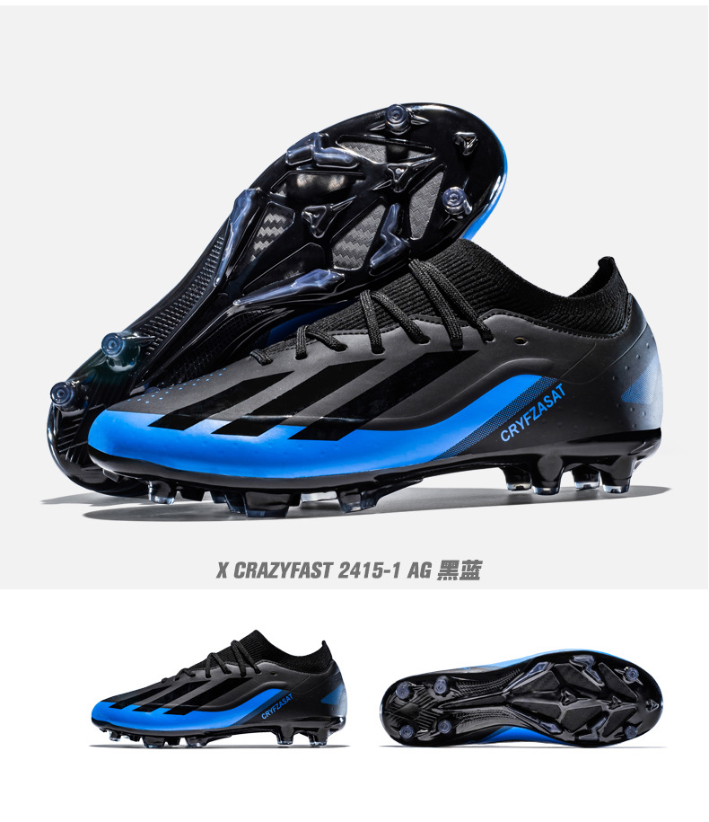 Botas de fútbol para niños de copa de talla grande transfronterizas para hombres y adolescentes estudiantes mujeres TF clavos rotos AG zapatos deportivos de entrenamiento de competencia de uñas largas