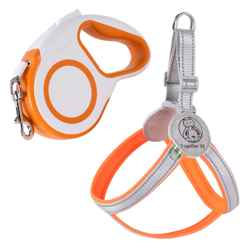 Cuerda de tracción para mascotas transfronteriza antirreflectante correas para perros medianas y grandes tipo chaleco cuerda para perros correas para el pecho para mascotas al por mayor