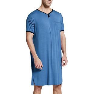 C 51899 Men's Thin Long Sleeves Nightshirt ��ʿ����˯��