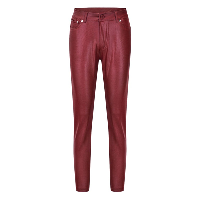 2023 new independent station European and American women's clothing Amazon wish casual pants leggings foreign trade PU leather pants in stock