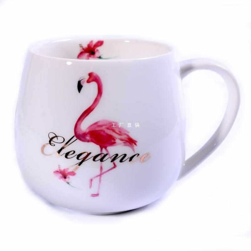 A5L陶瓷杯大肚杯子馬克杯情侶男女家用logo簡約清新森系水杯帶把