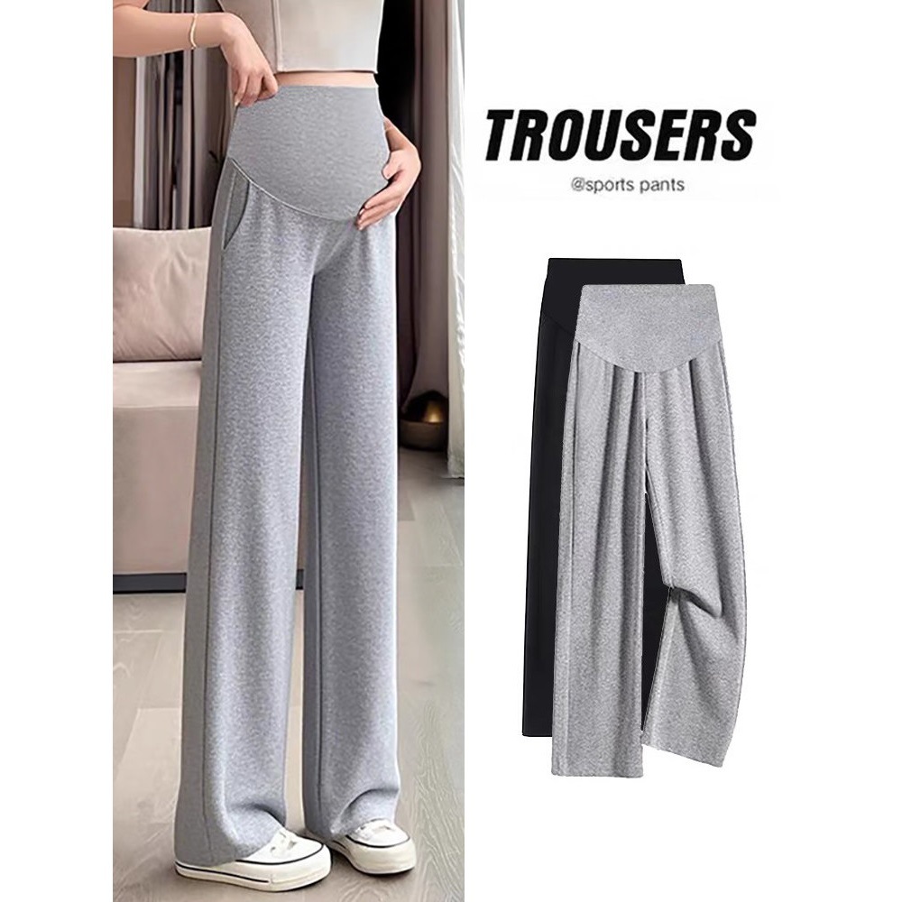 Maternity pants, thin and comfortable for spring and summer, straight leg, plus size, wide-leg style, suitable for summer wear.