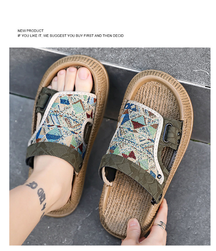 Dép sandal nam cỡ lớn hở ngón chống trượt kiểu Birkenstock đi biển — 8032 màu đen, 8032 xanh lá cây, 8032m màu chi tiết 9